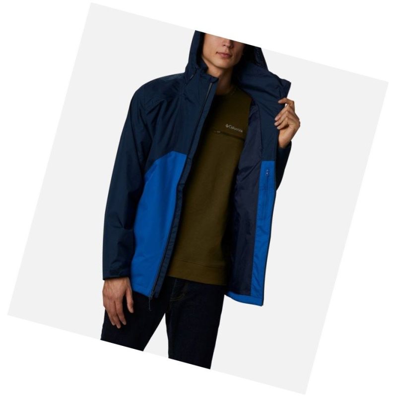 Columbia Rain Scape Mont Erkek Lacivert Açık Indigo | 84206-QHOZ