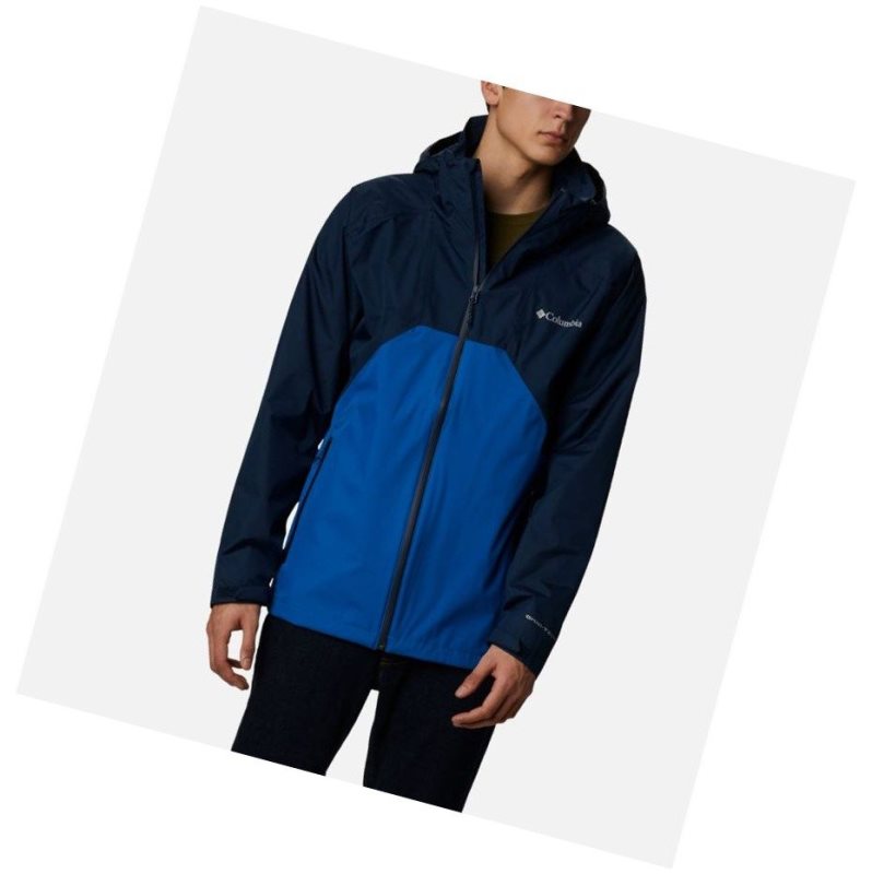 Columbia Rain Scape Mont Erkek Lacivert Açık Indigo | 84206-QHOZ