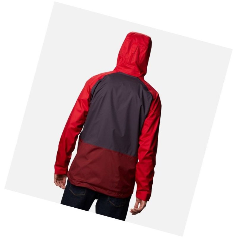 Columbia Rain Scape Mont Erkek Mor Kırmızı Gri | 51428-BPSE