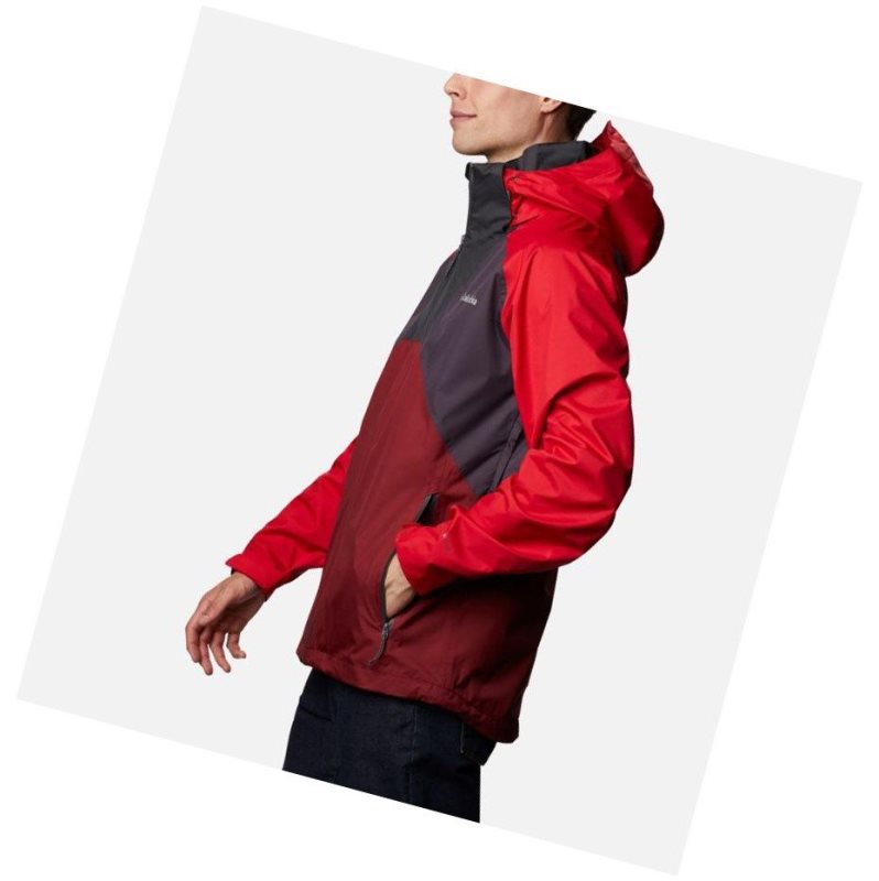 Columbia Rain Scape Mont Erkek Mor Kırmızı Gri | 51428-BPSE