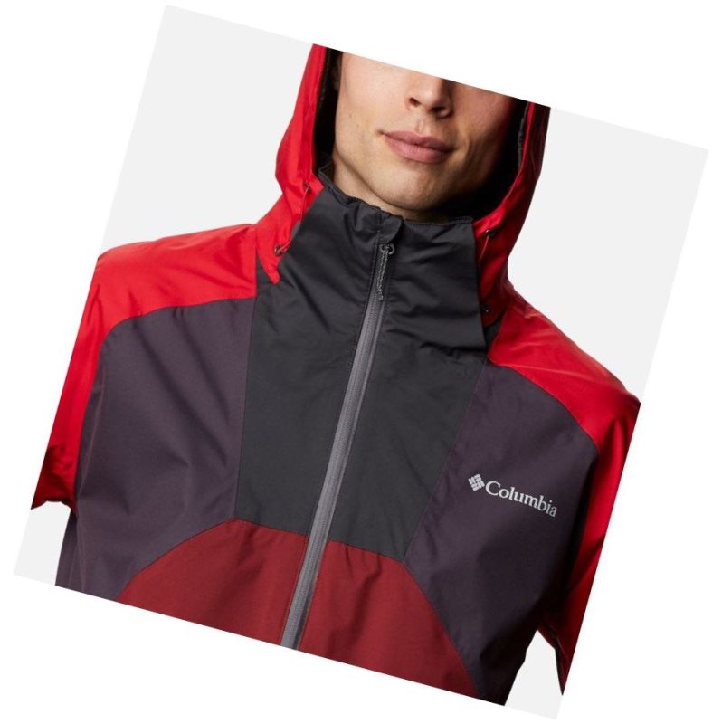 Columbia Rain Scape Mont Erkek Mor Kırmızı Gri | 51428-BPSE
