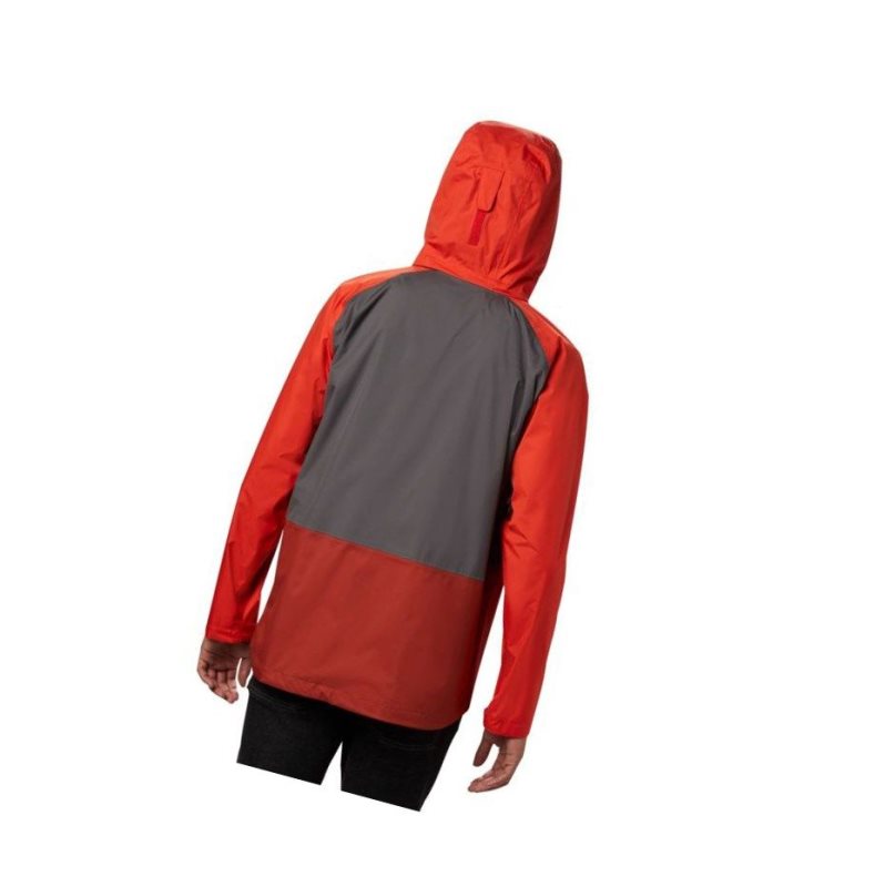 Columbia Rain Scape Tall Mont Erkek Gri Kırmızı | 35908-ENXW
