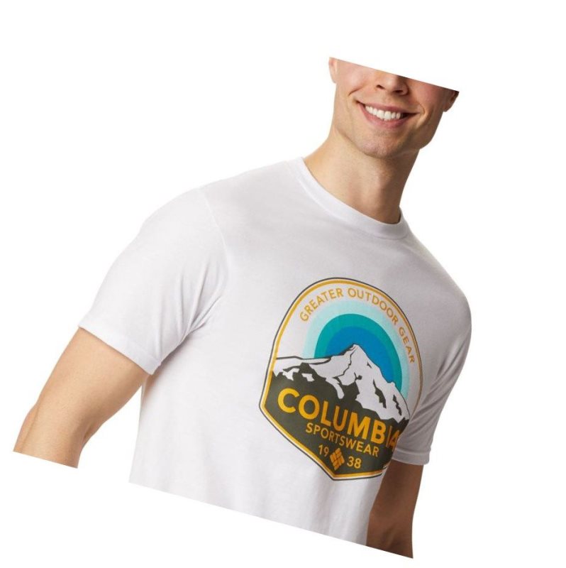 Columbia Rambler Tişört Erkek Beyaz | 17643-IUVX