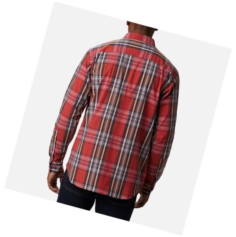 Columbia Rapid Rivers II Long Sleeve Gömlek Erkek Mavi Kırmızı Renkli | 23106-ENGV