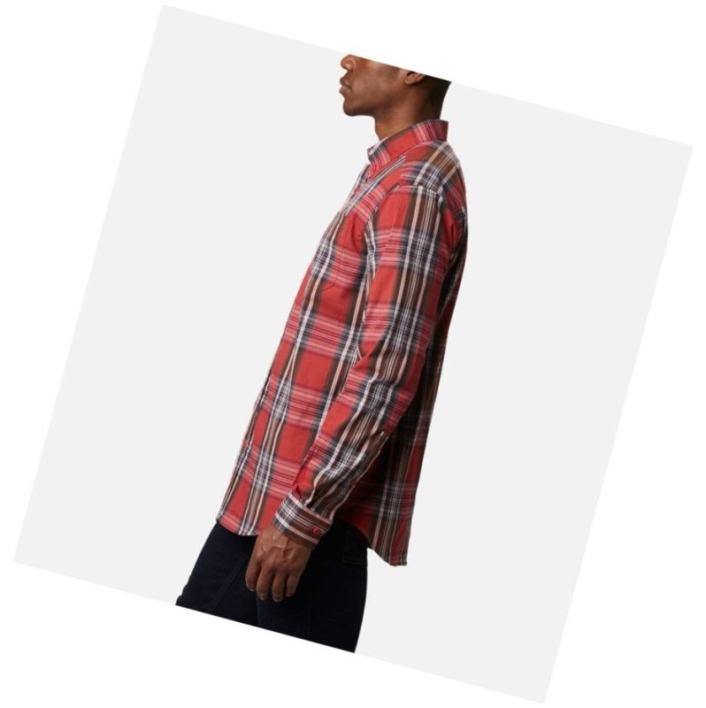 Columbia Rapid Rivers II Long Sleeve Gömlek Erkek Mavi Kırmızı Renkli | 23106-ENGV