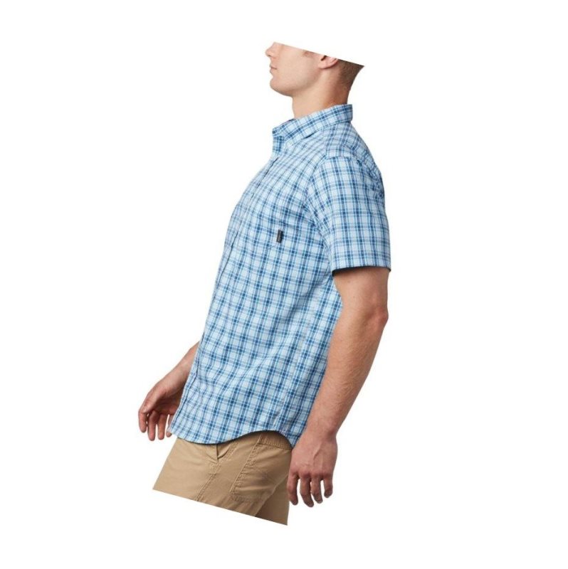Columbia Rapid Rivers II Short Sleeve Gömlek Erkek Mavi Mavi | 79516-RDOZ