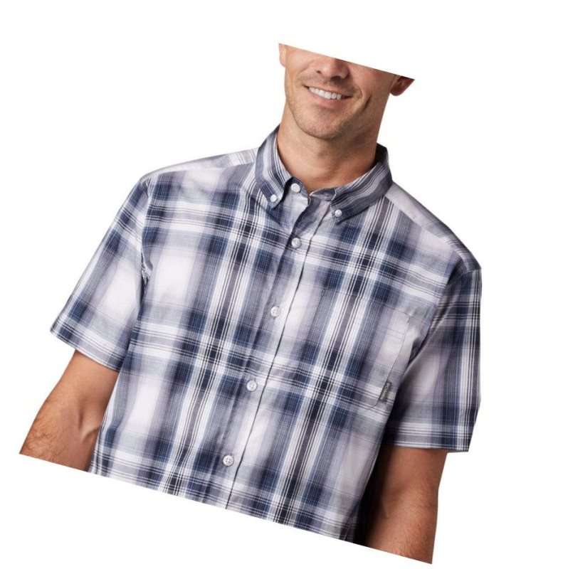 Columbia Rapid Rivers II Short Sleeve Tall Gömlek Erkek Lacivert | 95203-NQKD