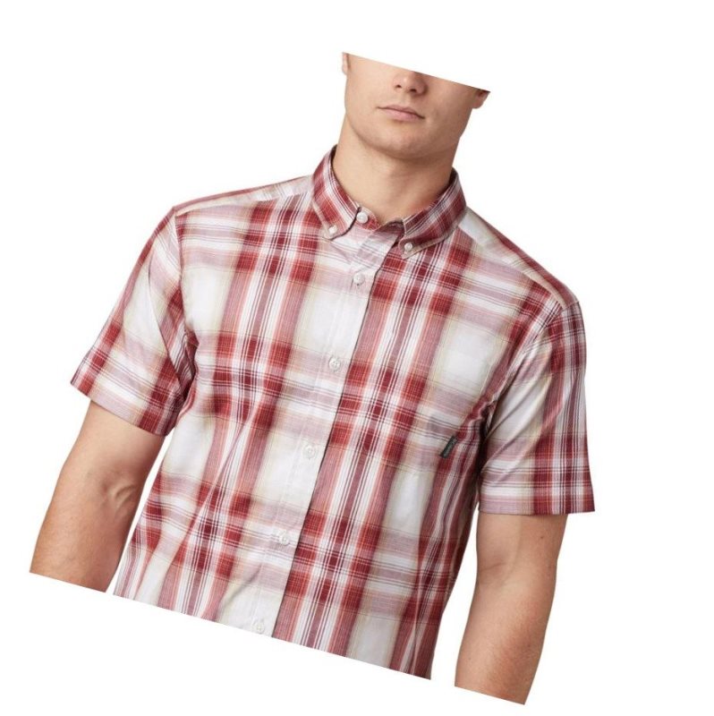 Columbia Rapid Rivers II Short Sleeve Tall Gömlek Erkek Kırmızı | 08395-DEGT