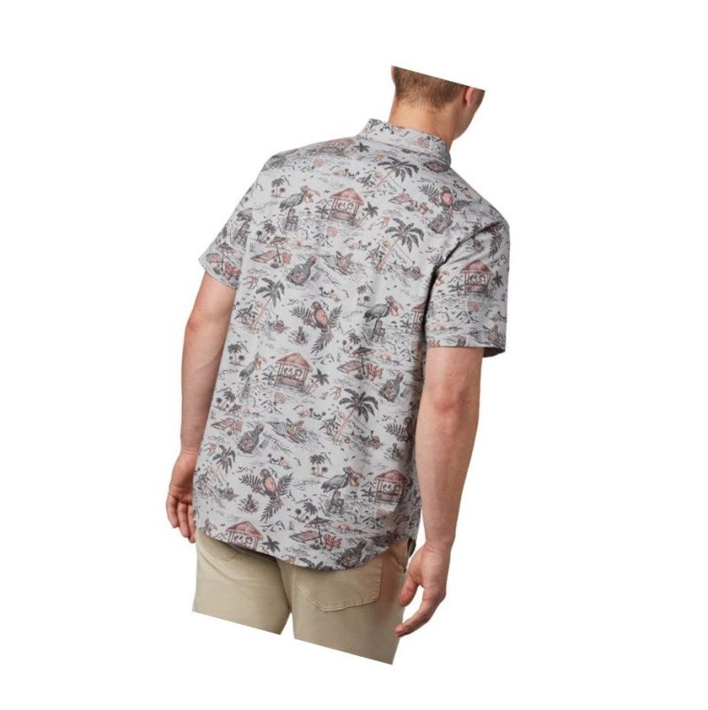 Columbia Rapid Rivers Printed Short Sleeve Gömlek Erkek Gri | 97160-UXVY