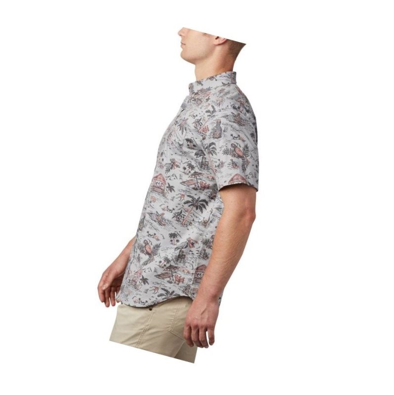 Columbia Rapid Rivers Printed Short Sleeve Gömlek Erkek Gri | 97160-UXVY
