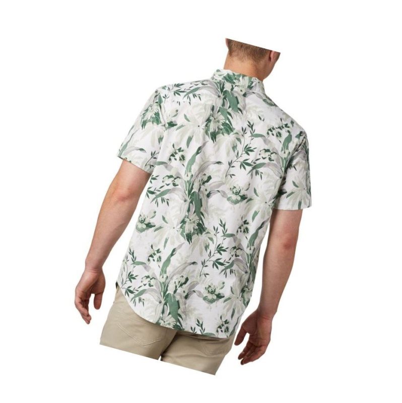 Columbia Rapid Rivers Printed Short Sleeve Gömlek Erkek Yeşil | 21659-PRFU