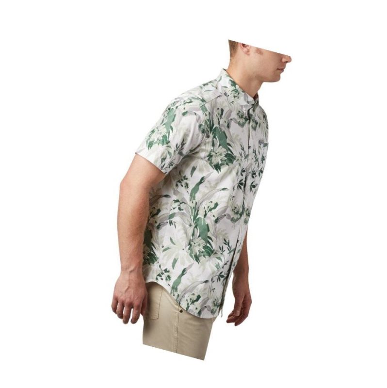 Columbia Rapid Rivers Printed Short Sleeve Gömlek Erkek Yeşil | 21659-PRFU
