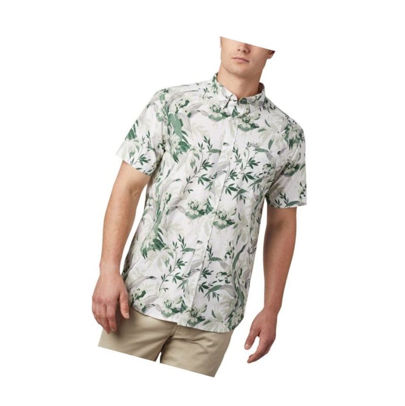 Columbia Rapid Rivers Printed Short Sleeve Gömlek Erkek Yeşil | 21659-PRFU