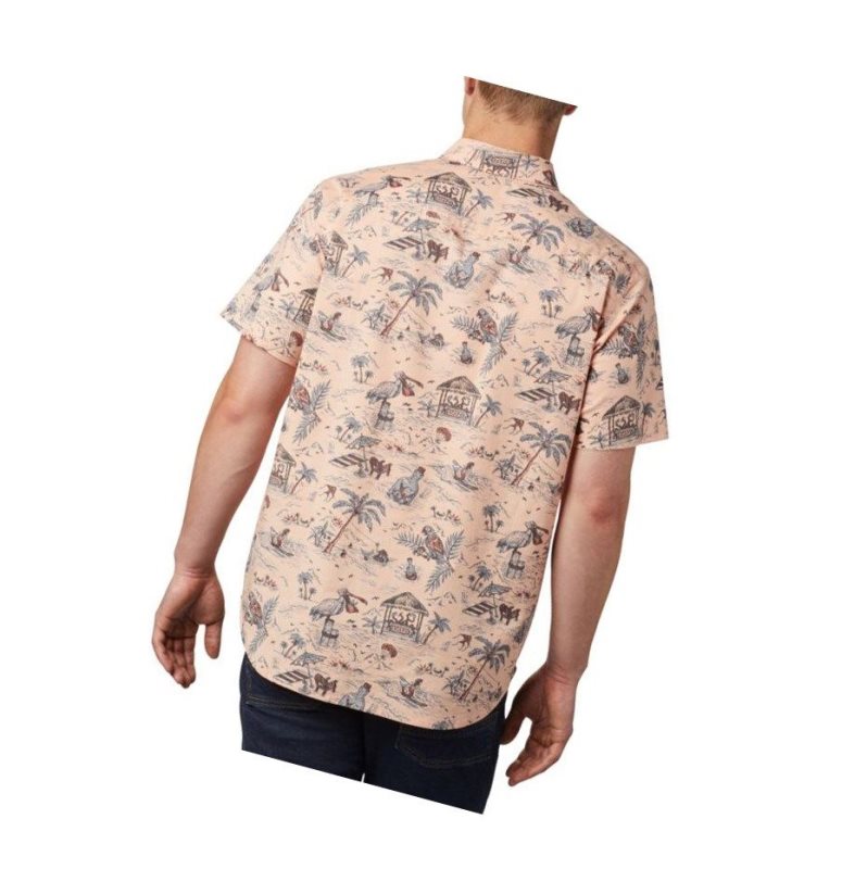 Columbia Rapid Rivers Printed Short Sleeve Tall Gömlek Erkek Açık Mercan | 08426-RCMP