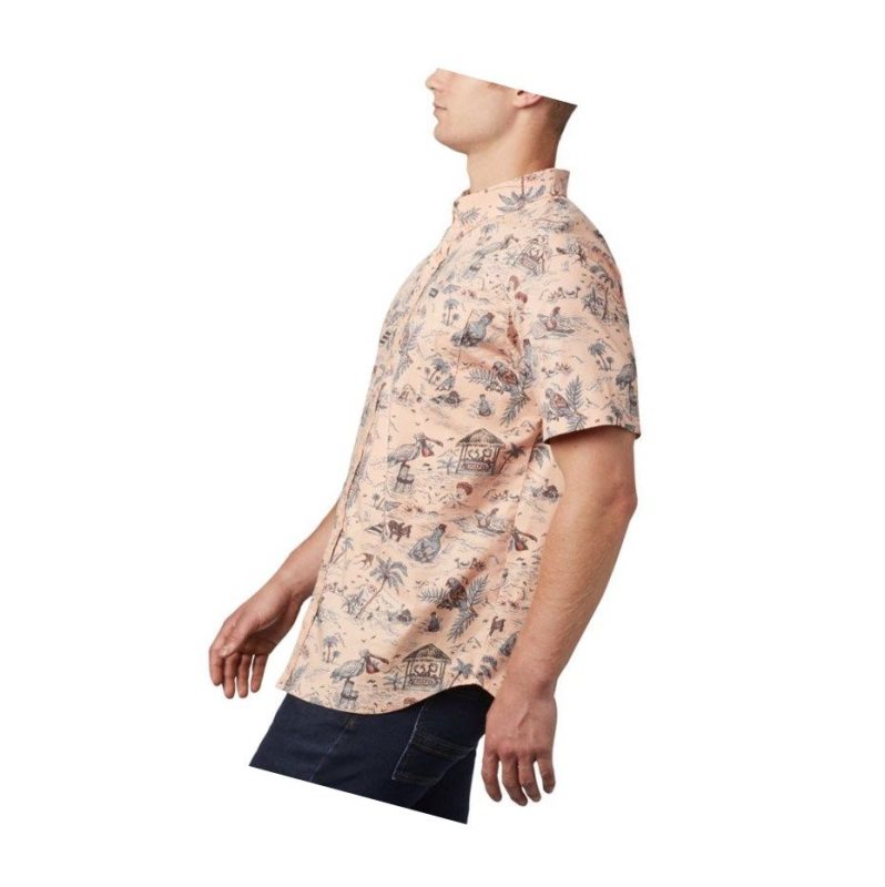 Columbia Rapid Rivers Printed Short Sleeve Tall Gömlek Erkek Açık Mercan | 08426-RCMP