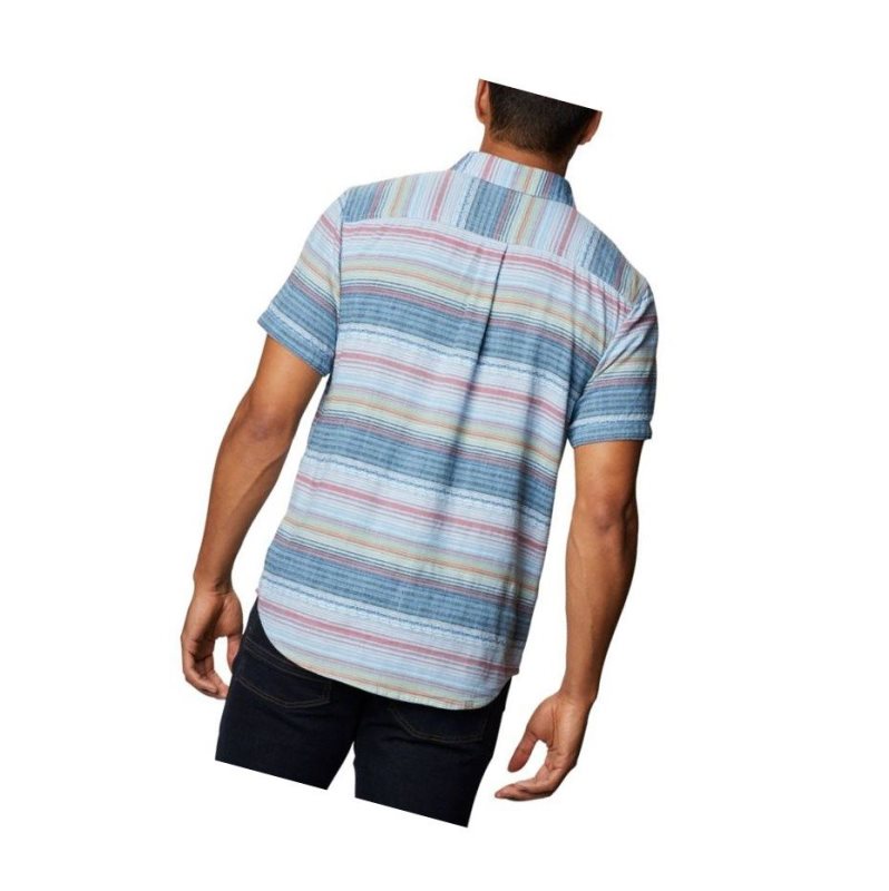 Columbia Red Bird Falls Short Sleeve Gömlek Erkek Mavi | 25140-KPWZ