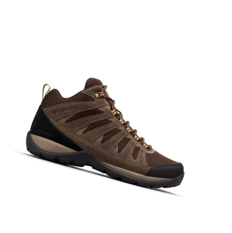 Columbia Redmond V2 Mid Waterproof Wide Yürüyüş Botu Erkek Koyu Kahverengi | 37568-DKMH