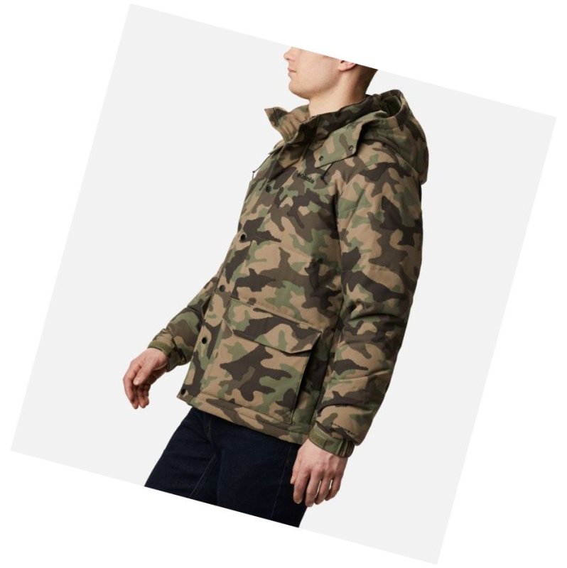 Columbia Rockfall Down Mont Erkek Gri Yeşil Camo | 85147-PLEW