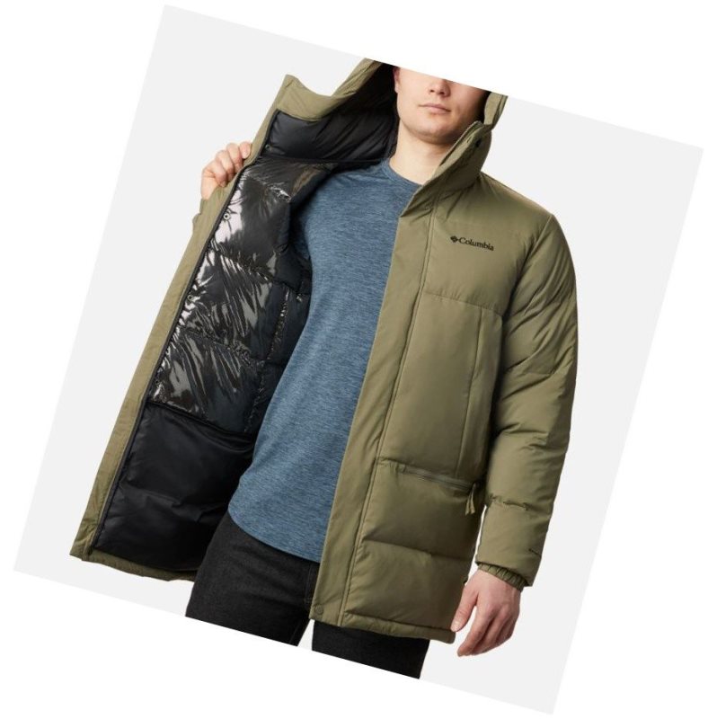 Columbia Rockfall Down Parka Mont Erkek Gri Yeşil | 95612-QRMO