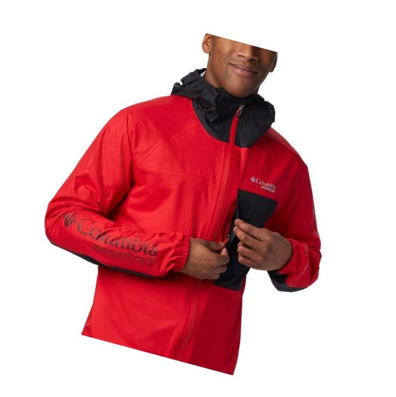 Columbia Rogue Runner Wind Mont Erkek Kırmızı Siyah | 64021-WOJZ