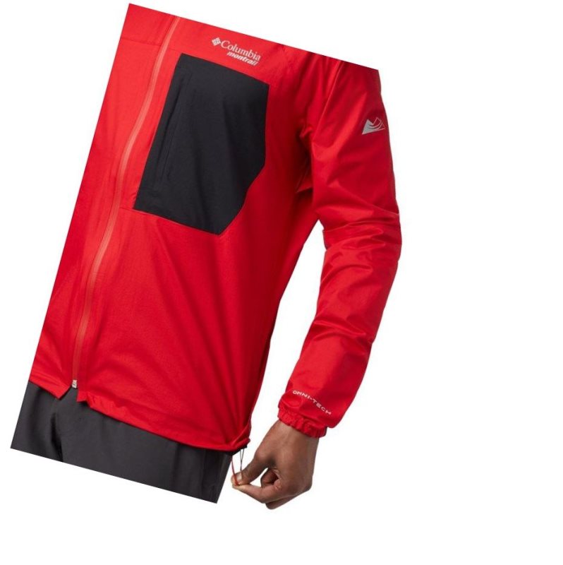 Columbia Rogue Runner Wind Mont Erkek Kırmızı Siyah | 64021-WOJZ