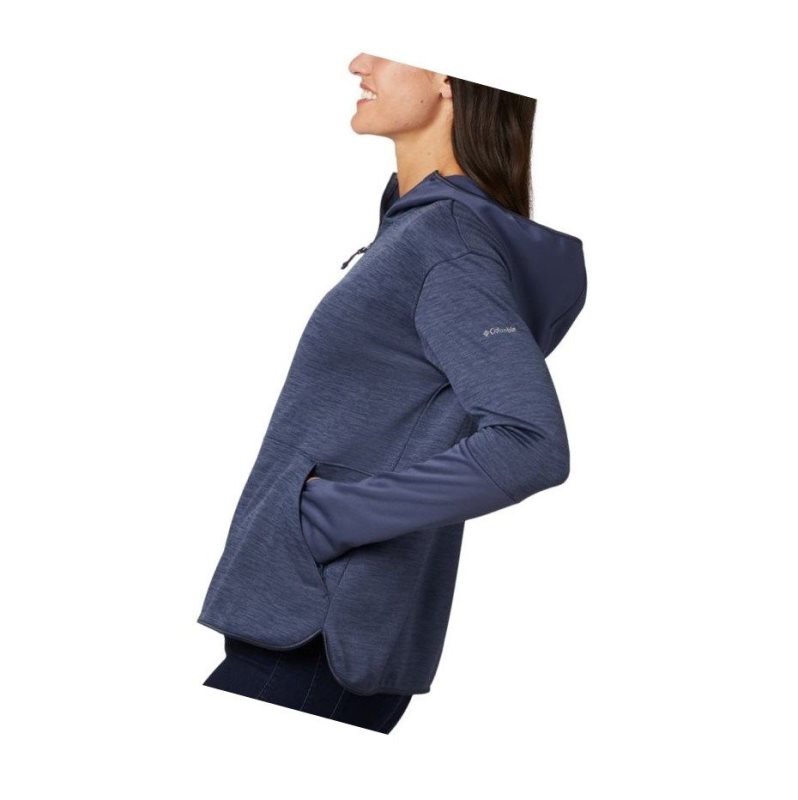 Columbia Rosemont Station II Hooded Full Zip Fleece Mont Kadın Lacivert | 59347-ARHP