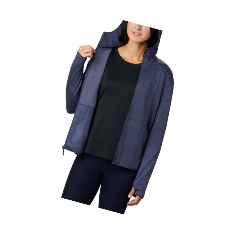 Columbia Rosemont Station II Hooded Full Zip Fleece Mont Kadın Lacivert | 59347-ARHP