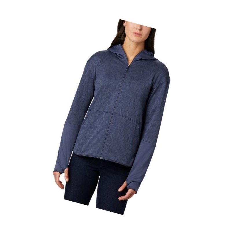Columbia Rosemont Station II Hooded Full Zip Fleece Mont Kadın Lacivert | 59347-ARHP