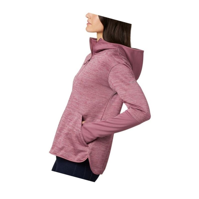 Columbia Rosemont Station II Hooded Full Zip Fleece Mont Kadın Pembe | 47056-UZPX