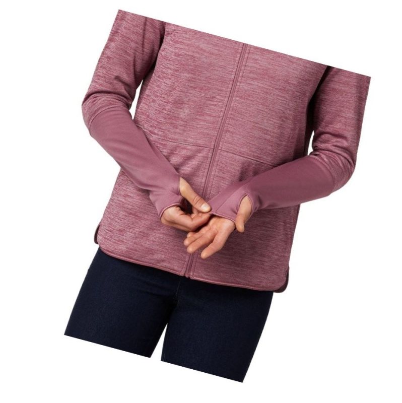 Columbia Rosemont Station II Hooded Full Zip Fleece Mont Kadın Pembe | 47056-UZPX