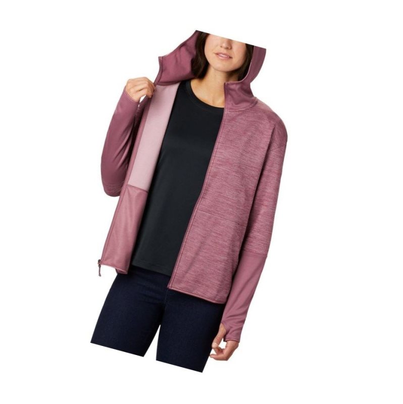 Columbia Rosemont Station II Hooded Full Zip Fleece Mont Kadın Pembe | 47056-UZPX