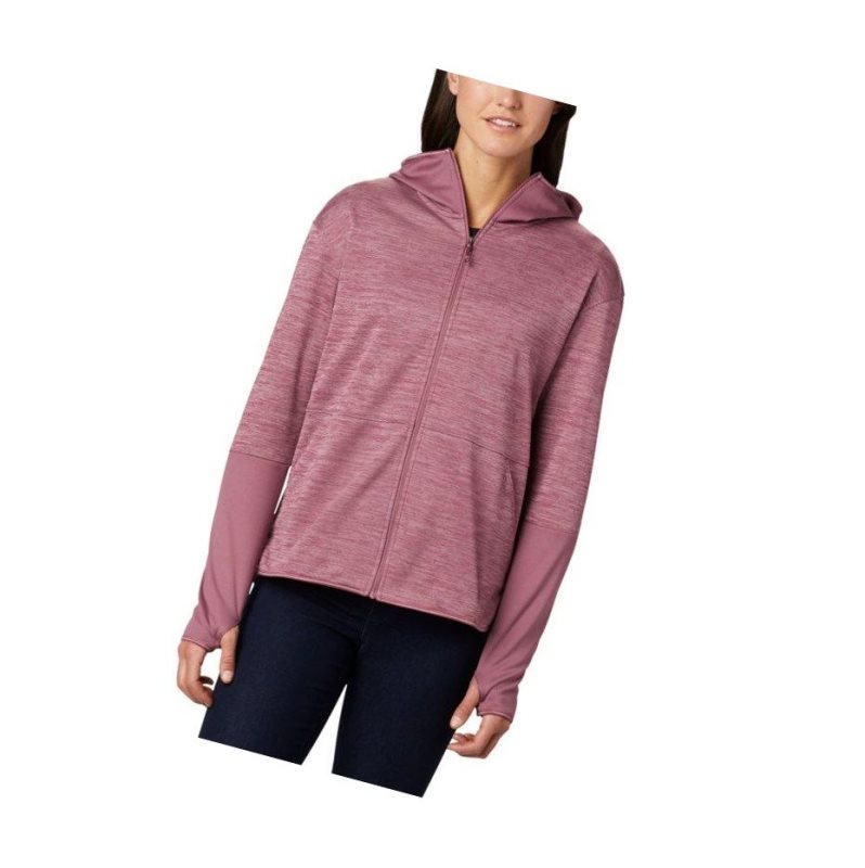 Columbia Rosemont Station II Hooded Full Zip Fleece Mont Kadın Pembe | 47056-UZPX