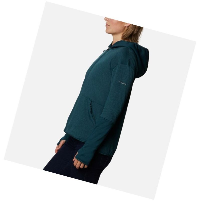 Columbia Rosemont Station II Hooded Full Zip Fleece Mont Kadın Mavi | 28491-CQDV