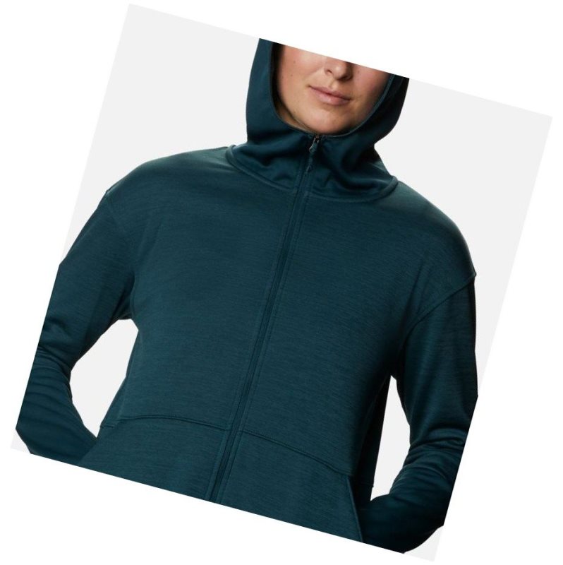 Columbia Rosemont Station II Hooded Full Zip Fleece Mont Kadın Mavi | 28491-CQDV