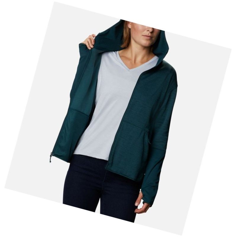 Columbia Rosemont Station II Hooded Full Zip Fleece Mont Kadın Mavi | 28491-CQDV