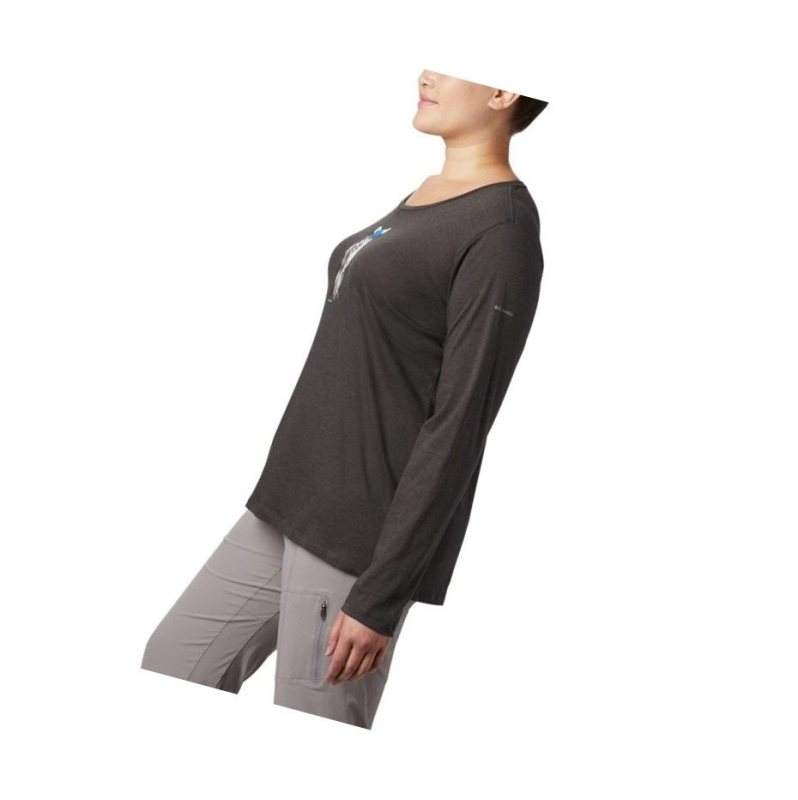 Columbia Ruby Falls Long Sleeve Plus Size Sweatshirt Kadın Gri | 15340-QWBK