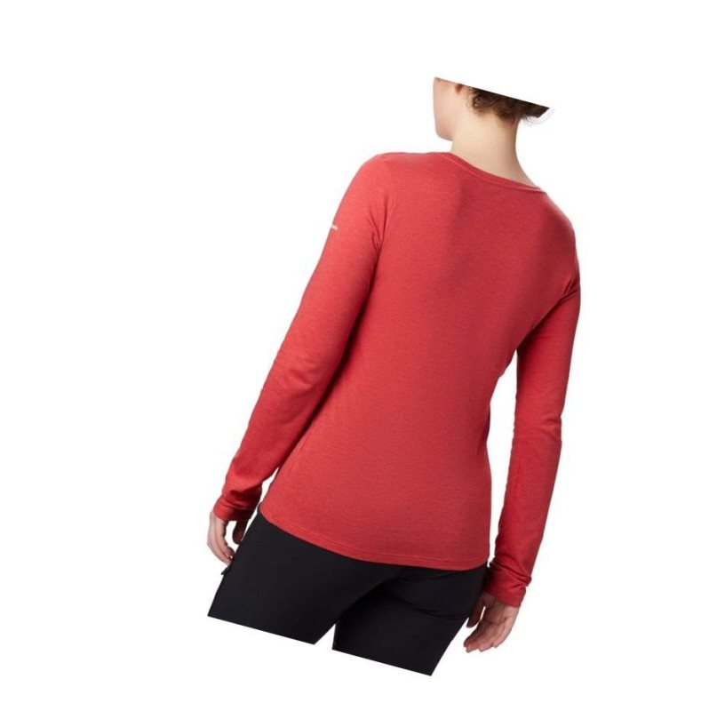 Columbia Ruby Falls Long Sleeve Sweatshirt Kadın Kırmızı | 71956-ODZH