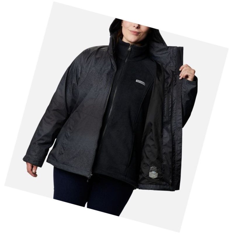Columbia Ruby River Interchange Plus Size Mont Kadın Siyah | 20176-FDXN