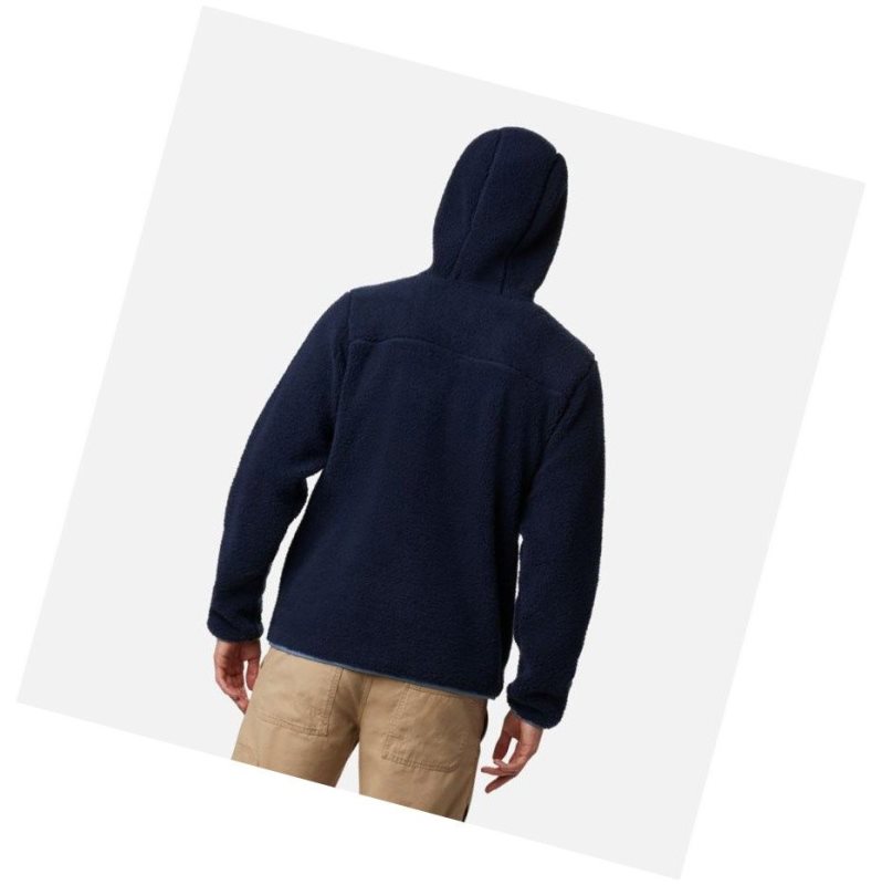 Columbia Rugged Ridge II Hooded Sherpa Fleece Kapşonlu Erkek Lacivert Mavi Gri | 24095-SFIY