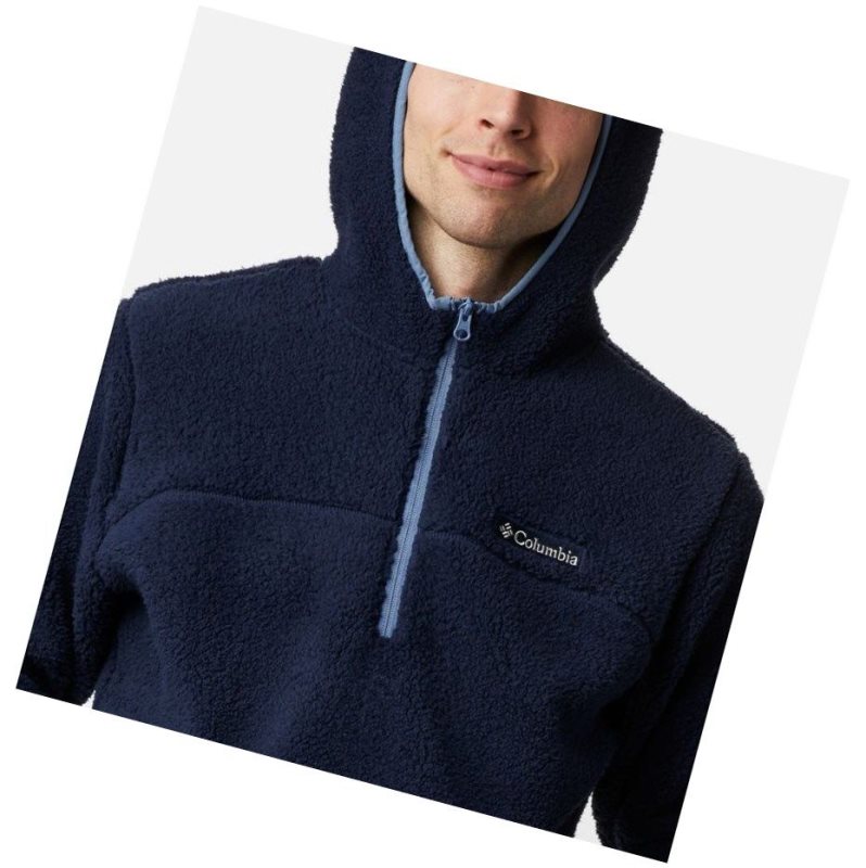 Columbia Rugged Ridge II Hooded Sherpa Fleece Kapşonlu Erkek Lacivert Mavi Gri | 24095-SFIY