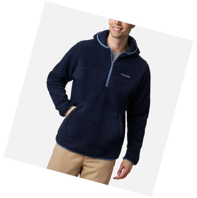 Columbia Rugged Ridge II Hooded Sherpa Fleece Kapşonlu Erkek Lacivert Mavi Gri | 24095-SFIY