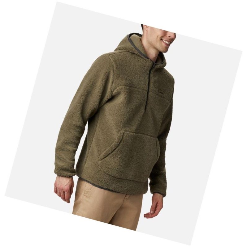 Columbia Rugged Ridge II Hooded Sherpa Fleece Kapşonlu Erkek Gri Yeşil | 19504-ZXCN
