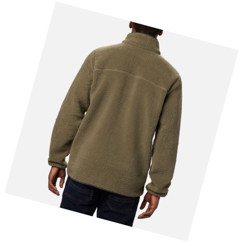 Columbia Rugged Ridge II Sherpa Full Zip Fleece Mont Erkek Gri Yeşil | 76290-YASC