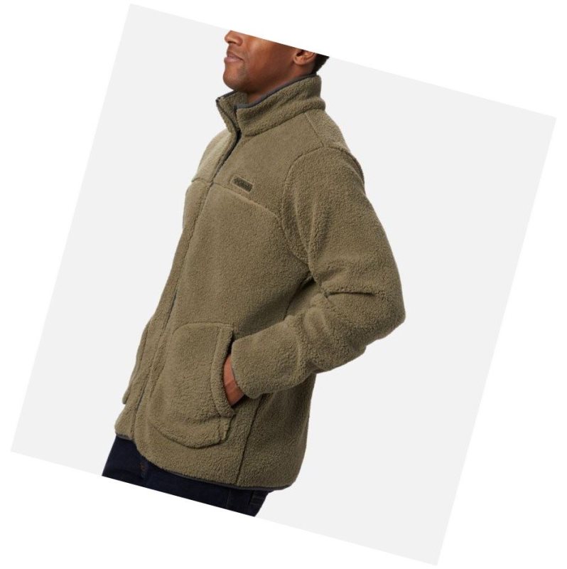 Columbia Rugged Ridge II Sherpa Full Zip Fleece Mont Erkek Gri Yeşil | 76290-YASC