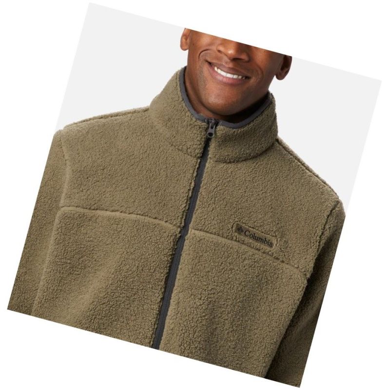 Columbia Rugged Ridge II Sherpa Full Zip Fleece Mont Erkek Gri Yeşil | 76290-YASC