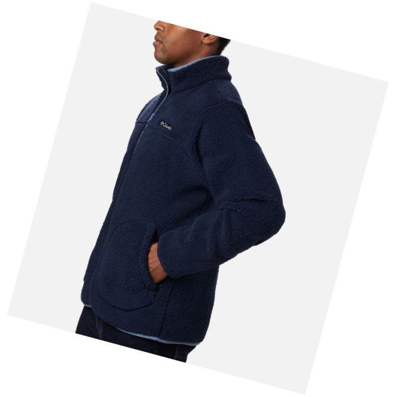 Columbia Rugged Ridge II Sherpa Full Zip Fleece Mont Erkek Lacivert Mavi Gri | 92854-QZTR