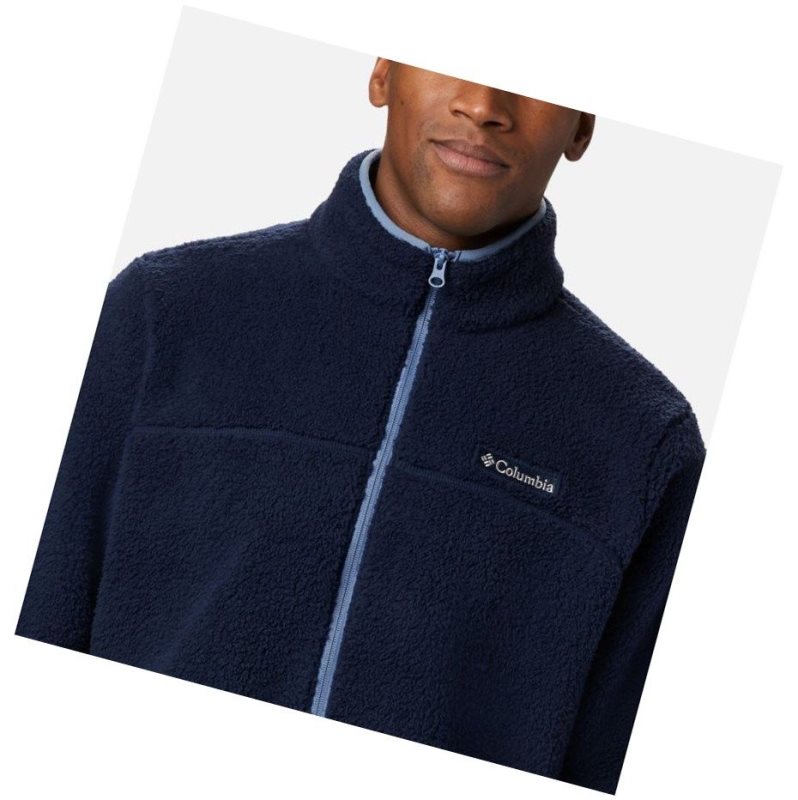 Columbia Rugged Ridge II Sherpa Full Zip Fleece Mont Erkek Lacivert Mavi Gri | 92854-QZTR