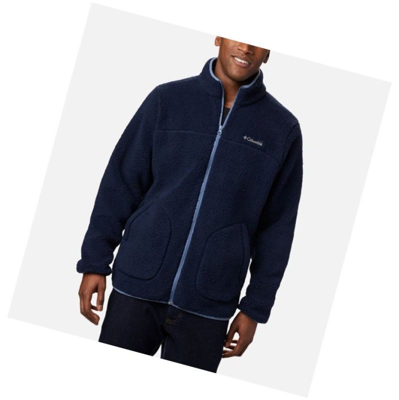 Columbia Rugged Ridge II Sherpa Full Zip Fleece Mont Erkek Lacivert Mavi Gri | 92854-QZTR