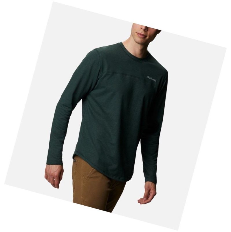 Columbia Rugged Ridge Long Sleeve Crew Sweatshirt Erkek Yeşil | 80756-XCUN