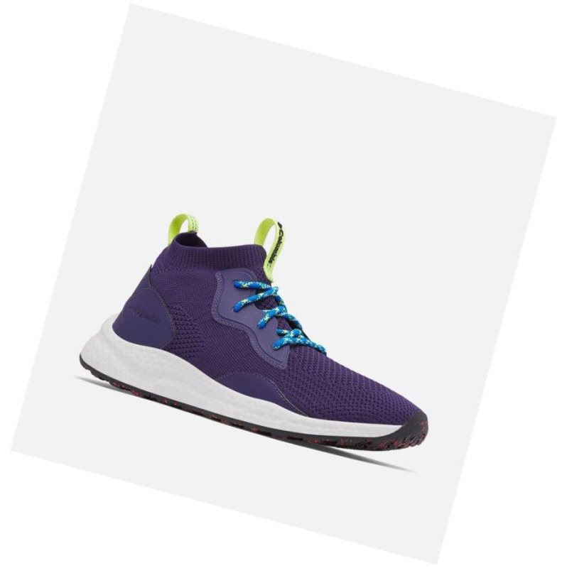 Columbia SH/FT Mid Breeze Spor Ayakkabı Erkek Koyu Mor Gümüş Gri | 09764-HEBM